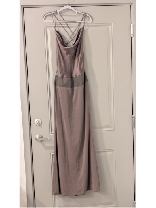 Nicole Miller Collection Dresses & Skirts - Nicole Miller Collection Silk Leather Strappy Back Maxi Evening Gown Size 6
